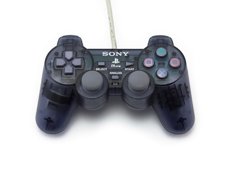 Original Controller / Pad weiß SCPH-1200 — Schwarz-Transparent