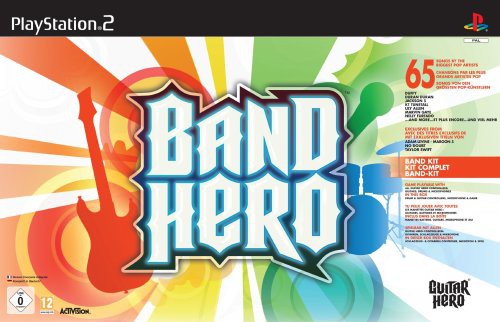 Band Hero + Gitarre + Schlagzeug + Mikro