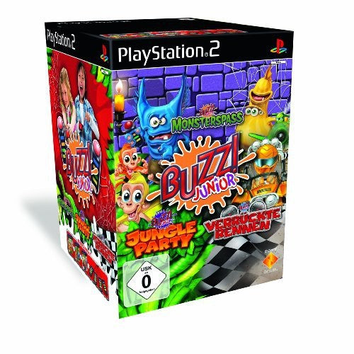 BUZZ! Junior Pack: Jungle Party + Monsterspass + Verrückte Rennen + 4 Buzzer