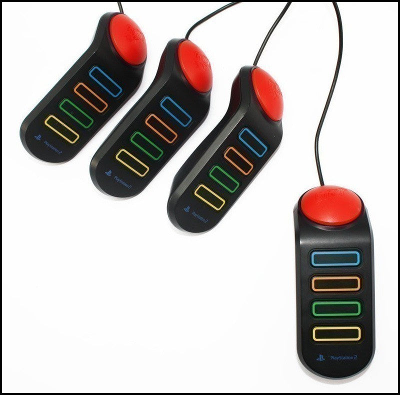 Original BUZZ! Buzzer 4 Stück für PS2 und PS3 [Sony]