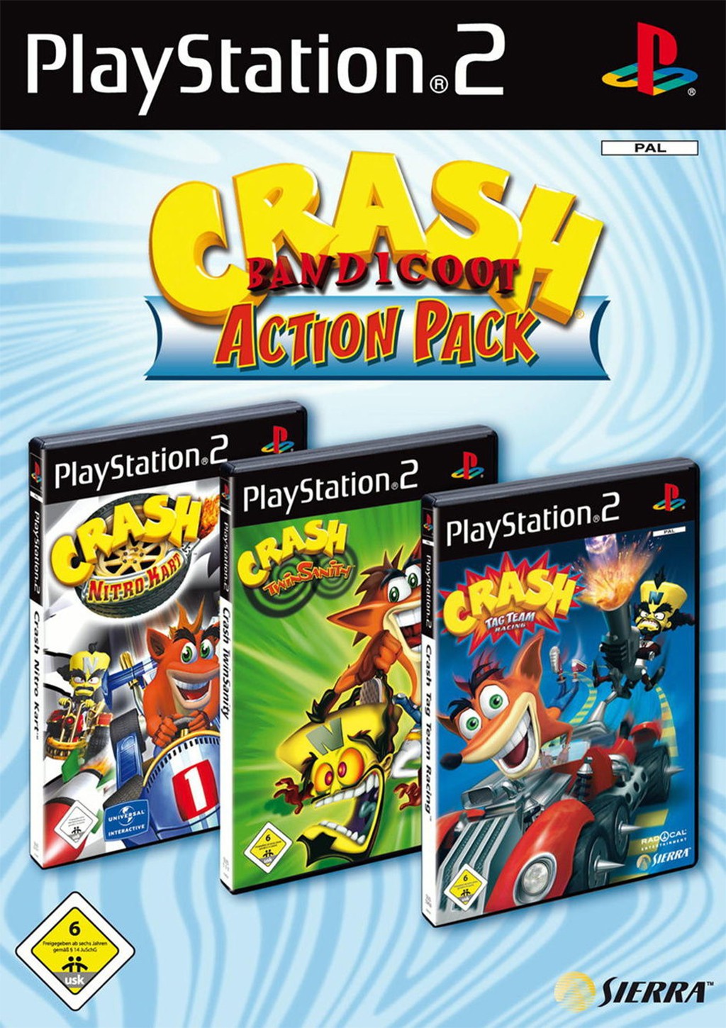 Crash Bandicoot: Action Pack - Nitro Kart, TwinSanity & Tag Team Racing (DE)
