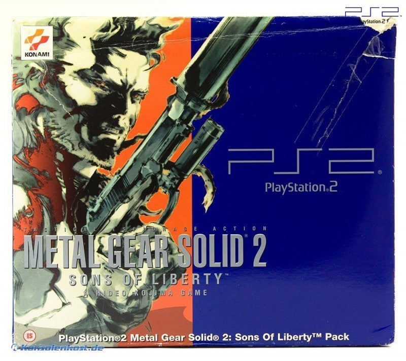 Konsole schwarz / Metal Gear 2 Pack + Spiel + Original Controller + Zubehör