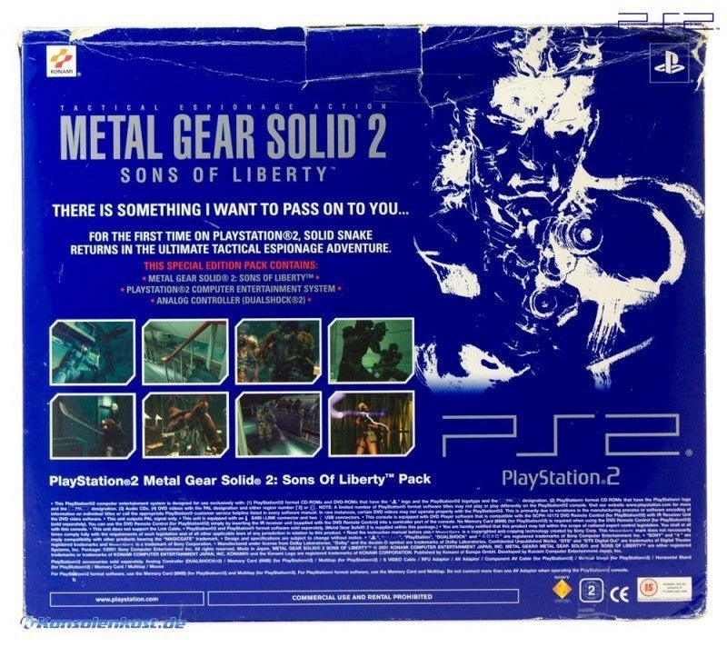 Konsole schwarz / Metal Gear 2 Pack + Spiel + Original Controller + Zubehör