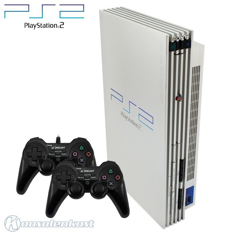 Konsole silber + Controller + Zubehör