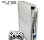 Konsole silber + DualShock Controller + Zubehör