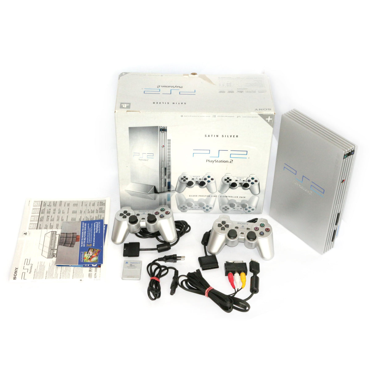 Konsole silber/Picture-Cover + 2 DualShock Controller