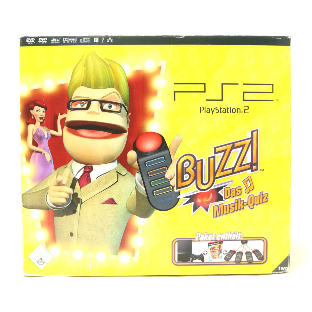 Konsole Slim 1G SCPH-7000x BUZZ! Music Quiz Bundle + Original Controller + Zubehör