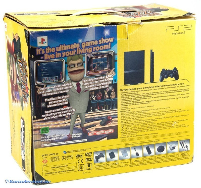 Konsole Slim 1G SCPH-7500x BUZZ! Music Quiz Bundle + Original Controller + Zubehör