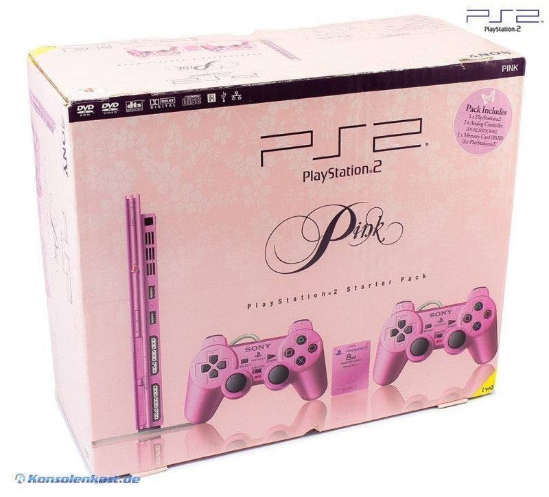 Konsole Slim 1G SCPH-7500x pink + 2 Original Controller + Zubehör