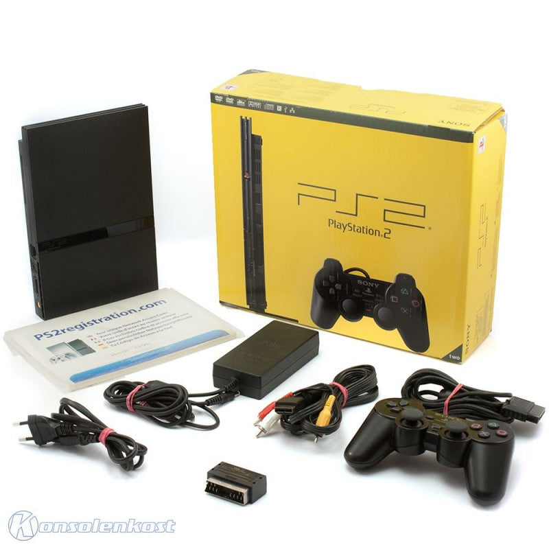 Konsole Slim 1G SCPH-7500x schwarz + Original Controller + Zubehör