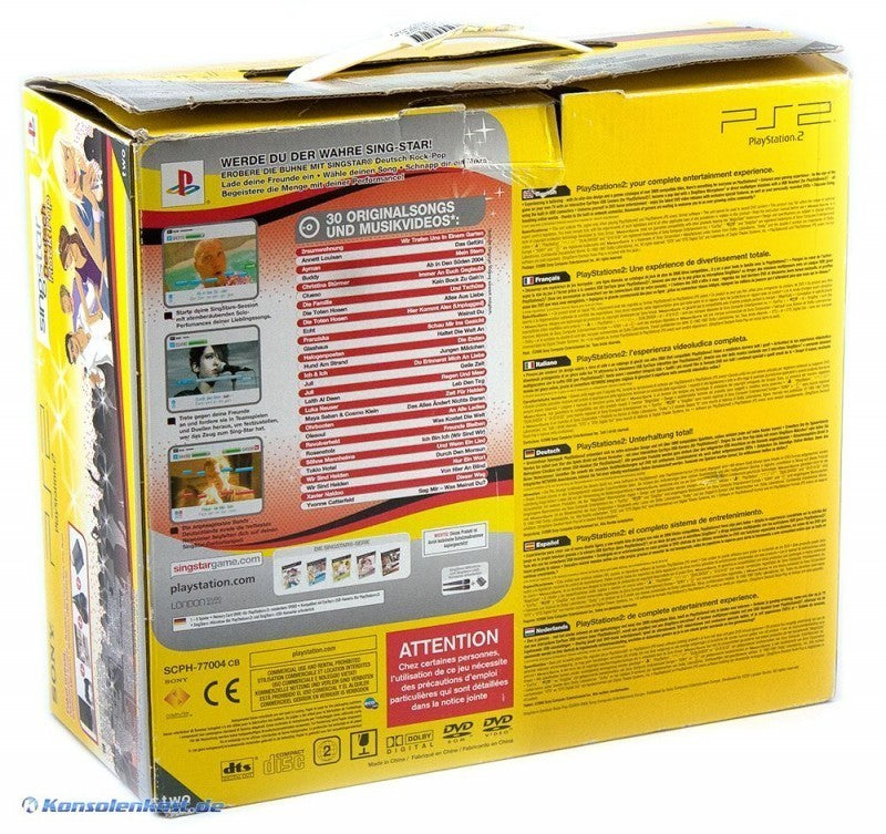 Konsole Slim 1G SCPH-7500x SingStar Rock-Pop Bundle + Original Controller + Zubehör