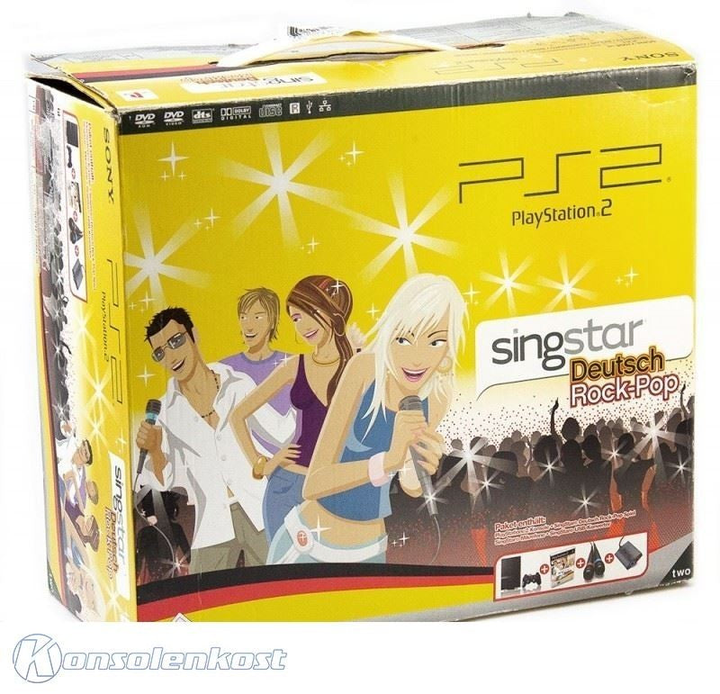 Konsole Slim 1G SCPH-7500x SingStar Rock-Pop Bundle + Original Controller + Zubehör