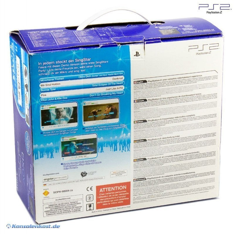 Konsole Slim 2G SCPH-9000x + Original Controller + SingStar Demo + 2 Mikros schwarz
