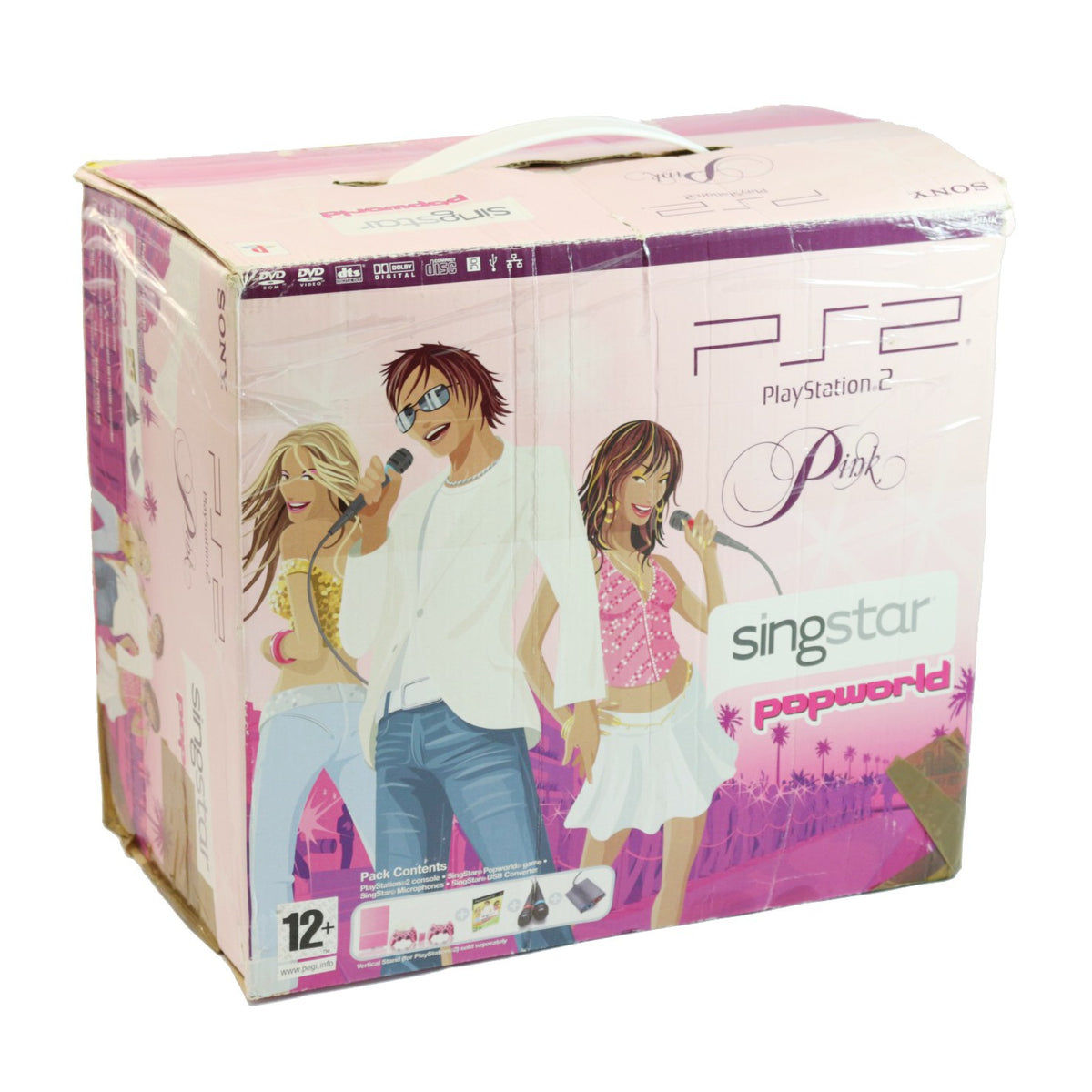 Konsole Slim SCPH-7700x pink + SingStar Pop Hits + 2 Original Controller + Zubehör