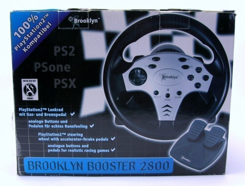 Lenkrad / Racing / Steering Wheel mit Pedale Booster 2800 [Brooklyn]