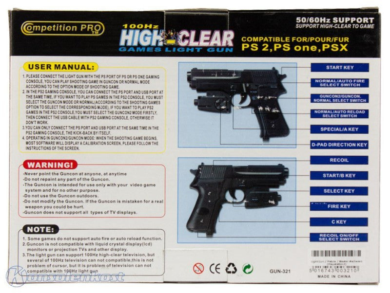 Light Gun / Pistole / Blaster schwarz Gun-321 [Competition Pro]