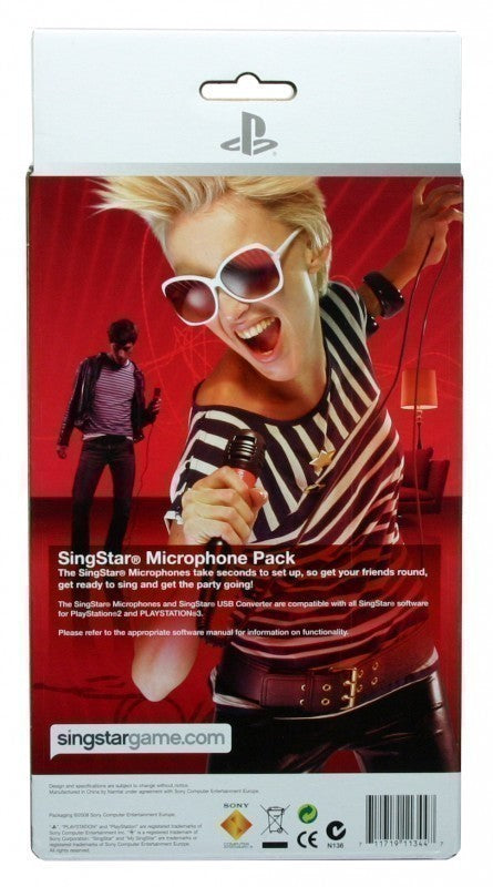 Original SingStar Mikrofon / Microphone Doppelpack mit USB Adapter [Sony]