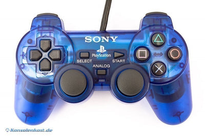 Original Dualshock 2 Controller SCPH-10010 Ocean Blue blau-transp.