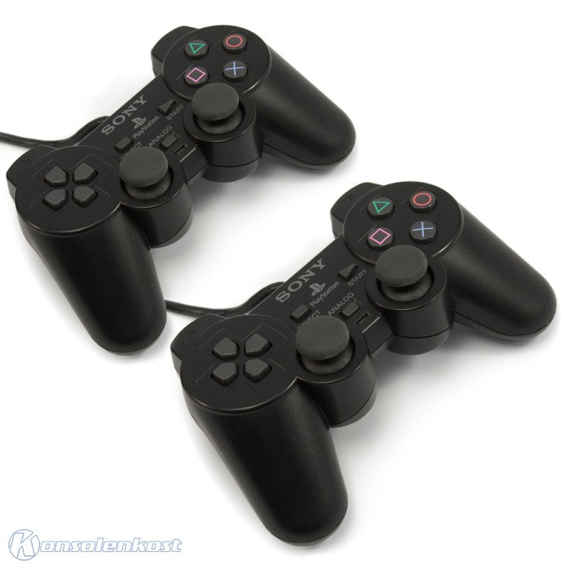 Original Sony Dualshock 2 Controller / Pad SCPH-10010 schwarz Doppelpack