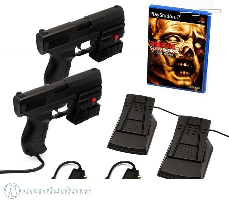 Resident Evil: Survivor 2 + 2 x Laser Blaster Lightgun + Laserpointer