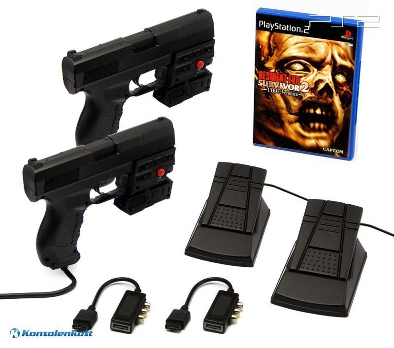 Resident Evil: Survivor 2 + 2 x Laser Blaster Lightgun + Laserpointer