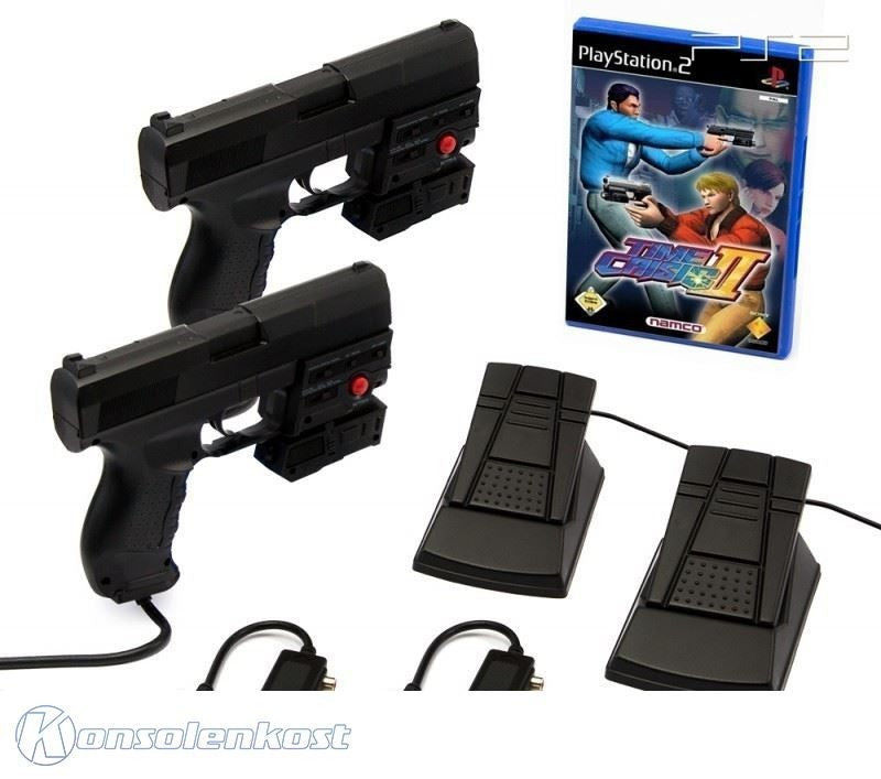 Time Crisis 2 + 2 x Laser Blaster Lightgun + Laserpointer