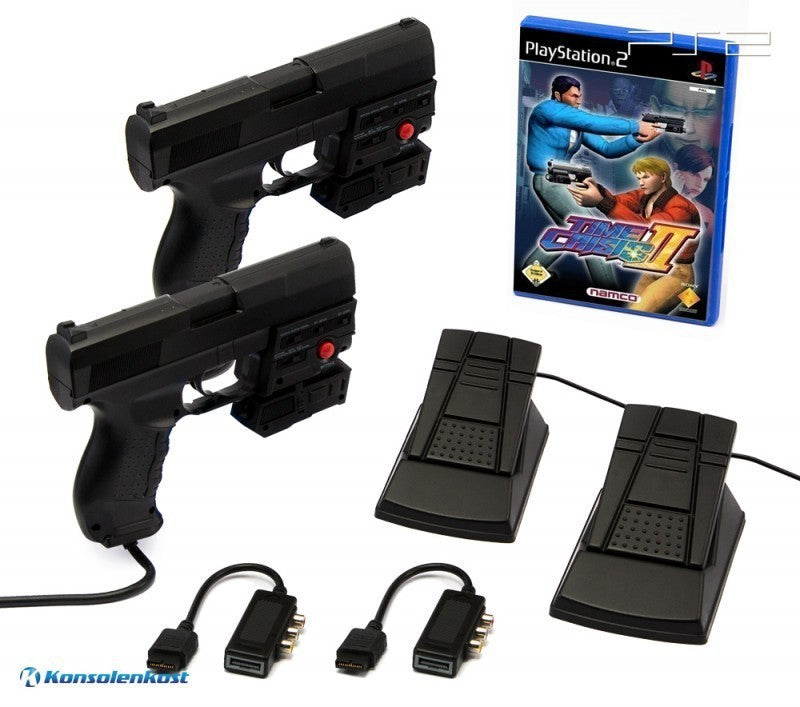 Time Crisis 2 + 2 x Laser Blaster Lightgun + Laserpointer
