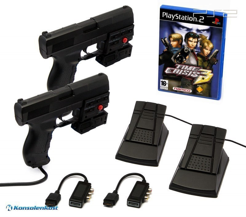 Time Crisis 3 + 2 x Laser Blaster Lightgun + Laserpointer