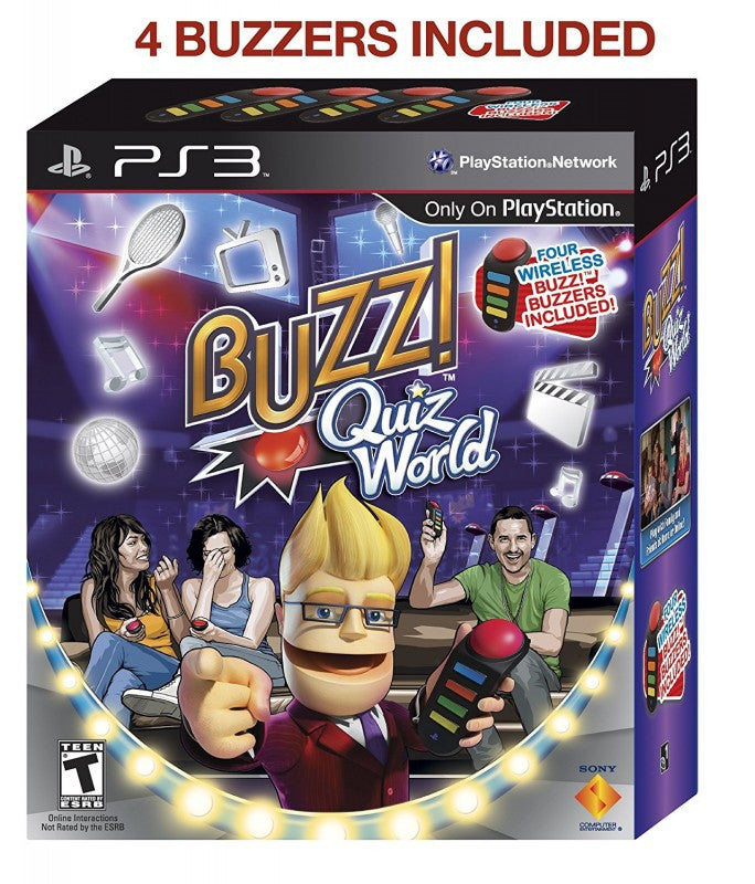 BUZZ!: Quiz World + 4 Wireless Buzzer + Empfänger (US)