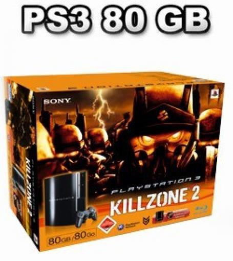 Konsole FAT 80GB schwarz + Killzone 2 + Original Controller