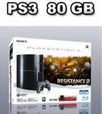 Konsole FAT 80GB schwarz + Resistance 2 + Original Controller