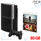 Konsole FAT 80GB schwarz + Resistance 2 + Original Controller