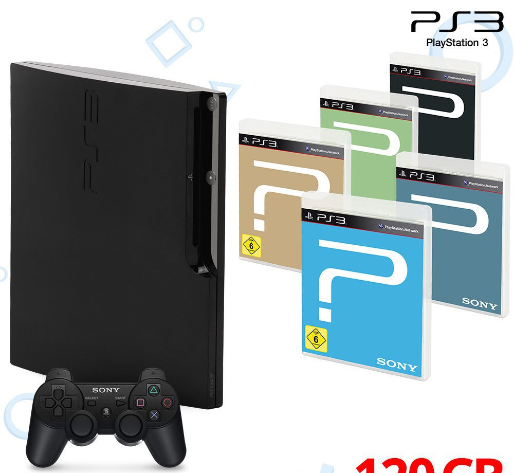 Konsole Slim 120GB + 5 Spiele + Original Controller