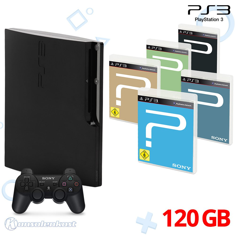Konsole Slim 120GB + 5 Spiele + Original Controller