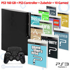 Mega Set: Konsole 160GB schwarz + 10 Top Spiele + Original Controller