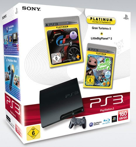 Konsole Slim 160GB + GT 5 + Little B.P.2 + Original Controller
