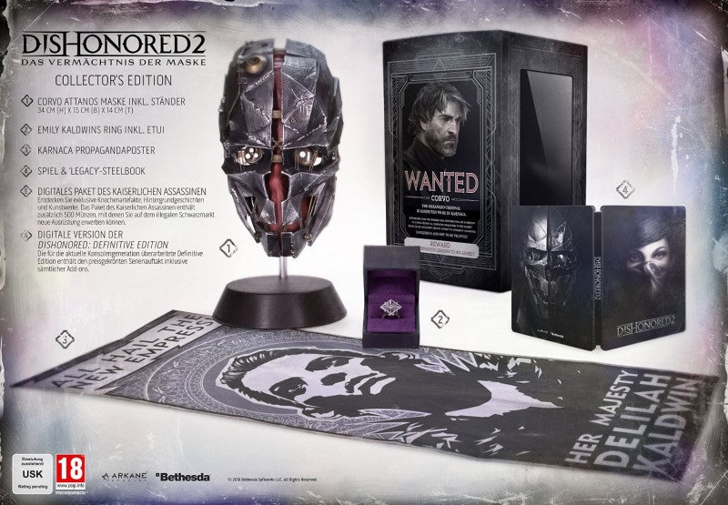 Dishonored 2: Das Vermächtnis der Maske (DE) — Collector's Edition