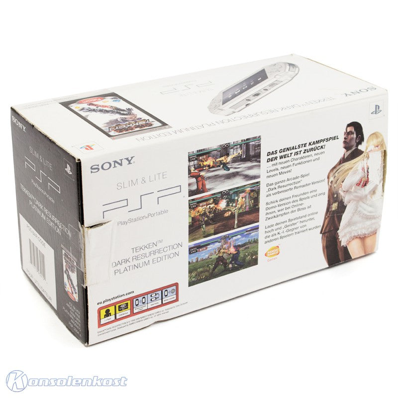 Konsole Slim & Lite 2004 Tekken: Dark Resurrection Edition Ice Silver / silber + Spiel + Netzteil