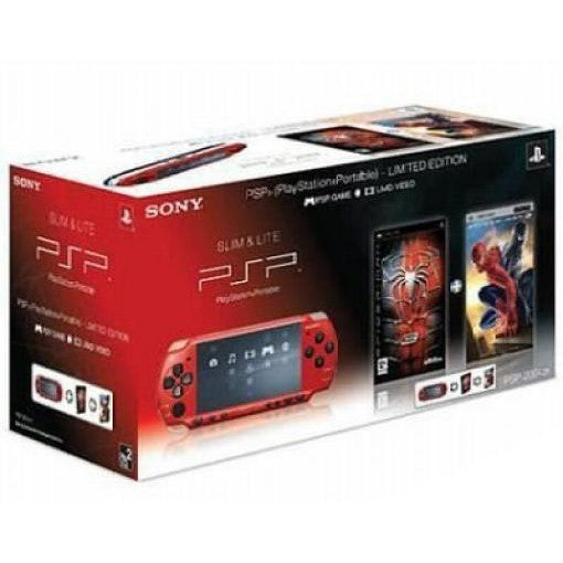 Konsole Slim & Lite 2004 Spiderman Red Black / rot schwarz Edition + Netzteil
