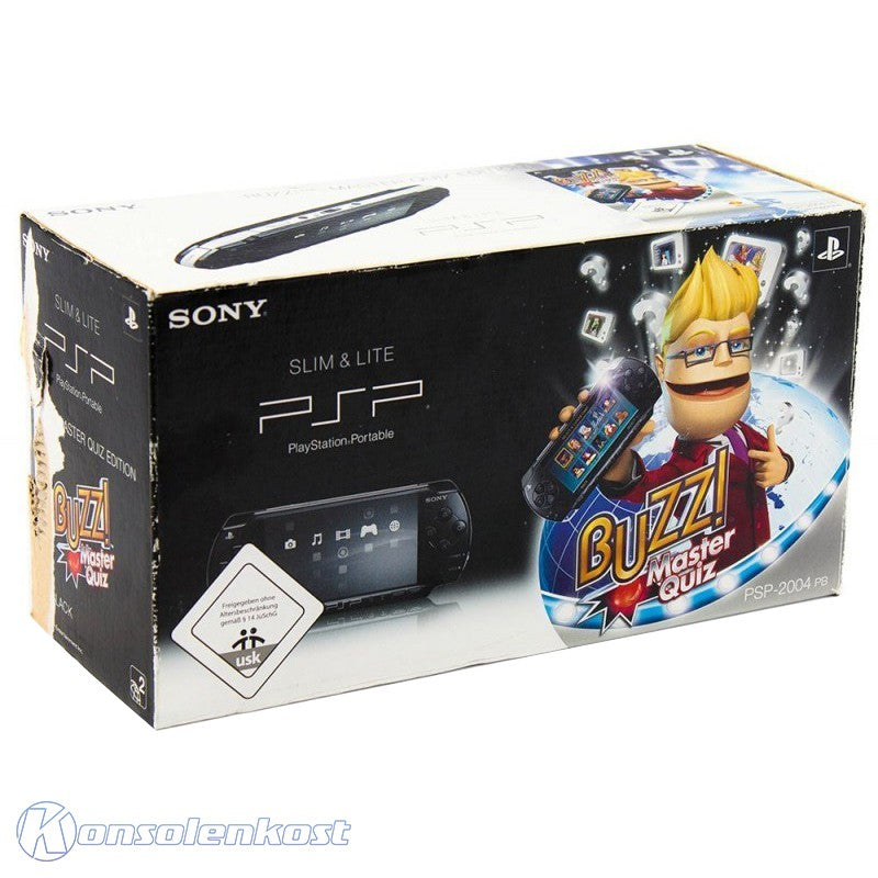 Konsole Slim & Lite 2004 Buzz Master Quiz Edition Piano Black / schwarz + Spiel + Netzteil