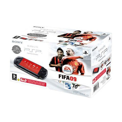 Konsole Slim & Lite 3003 FIFA 09 Edition Piano Black / schwarz + Spiel + Netzteil — FIFA 09 Edition Piano Black / schwarz