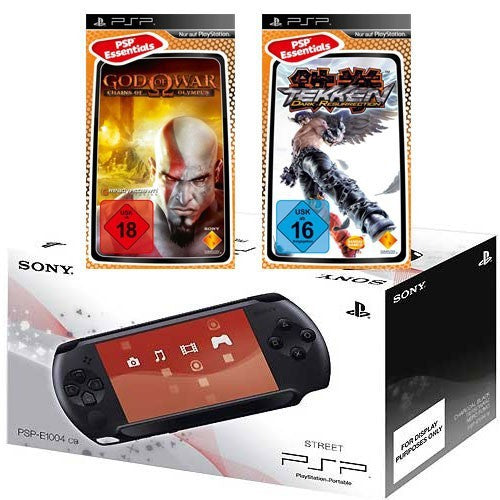 Konsole Street E1004 Charcoal Black / schwarz + God of War + Tekken Dark Resurrection + Netzteil