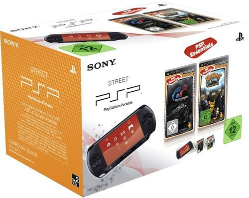 Konsole Street E1004 Charcoal Black / schwarz + GT + Ratchet & Clank + Netzteil