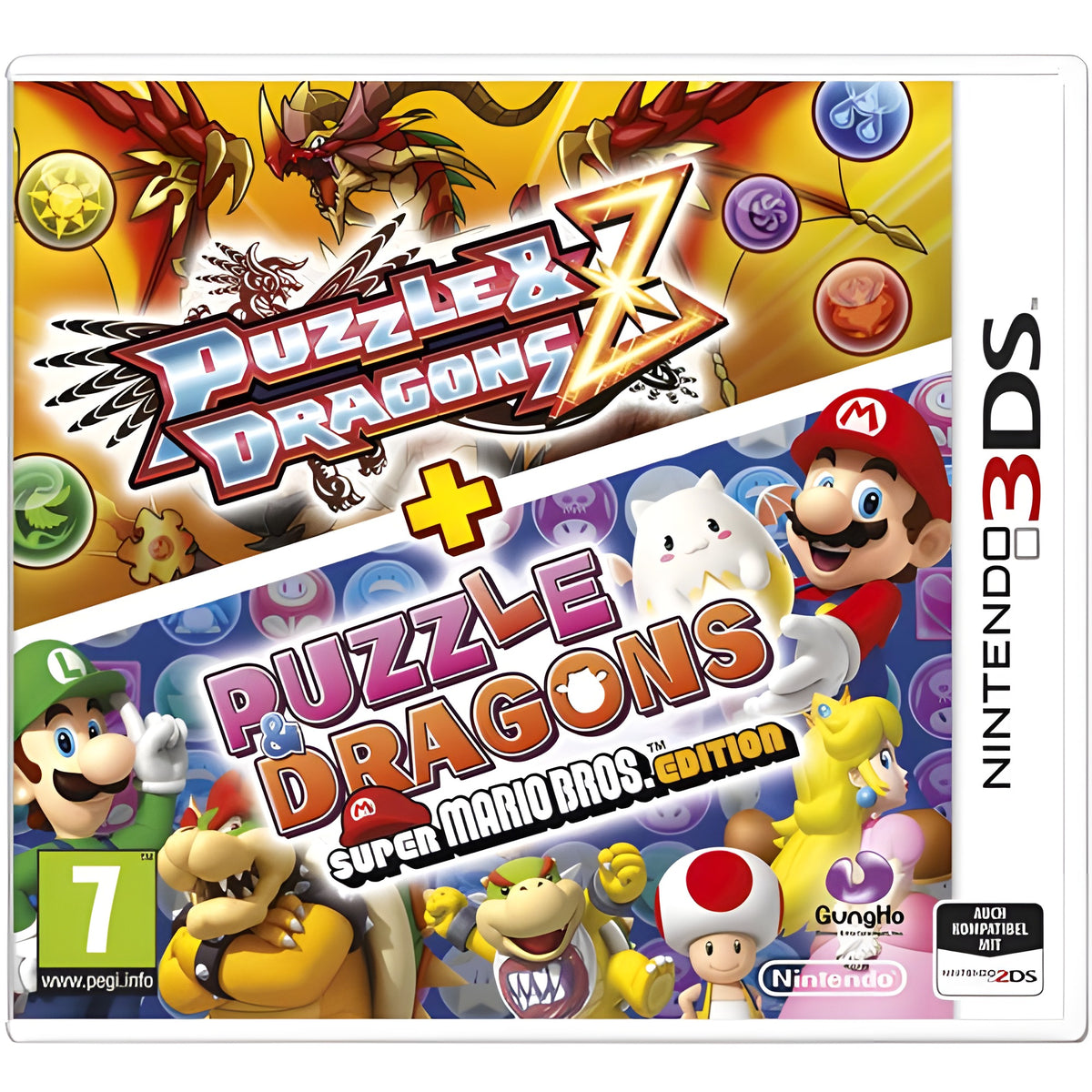 Das Cover von Puzzle & Dragons Z + Puzzle & Dragons Super Mario Bros. Edition für Nintendo 3DS