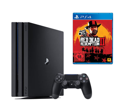Konsole Pro 1TB schwarz + Red Dead Redemption 2 + Original Controller