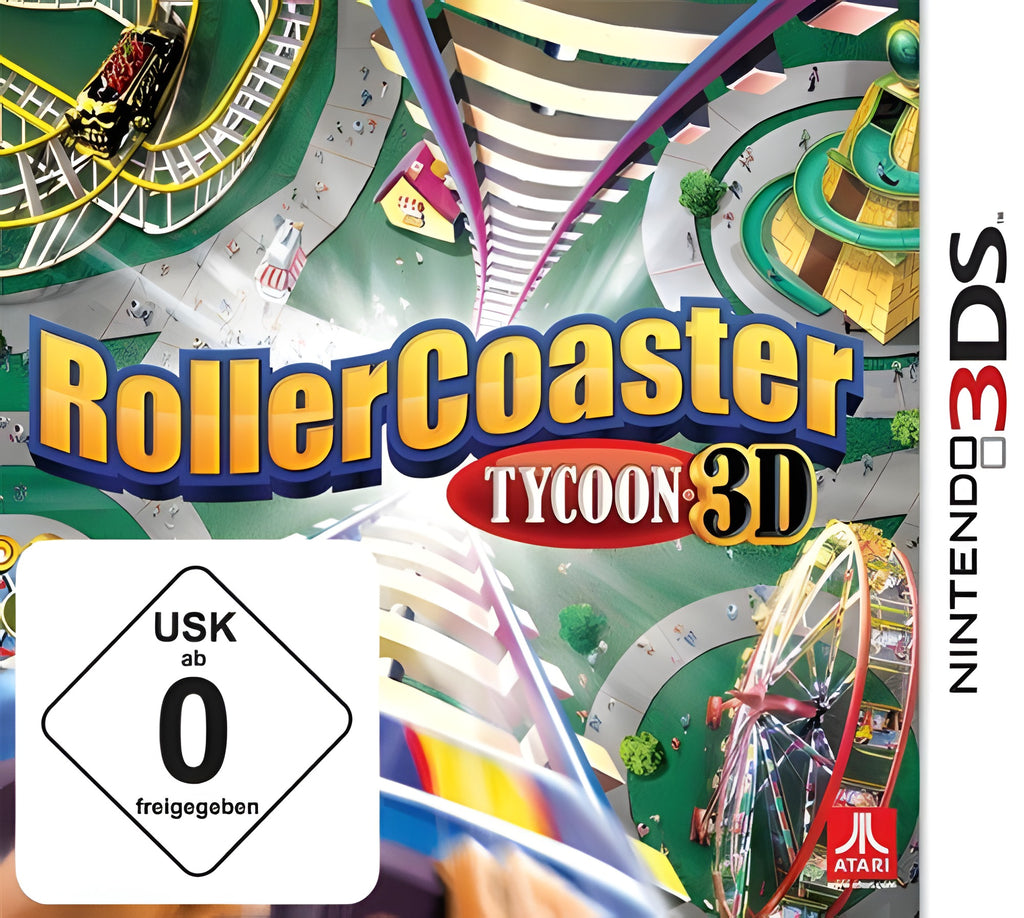 Das Cover von RollerCoaster Tycoon 3D für Nintendo 3DS