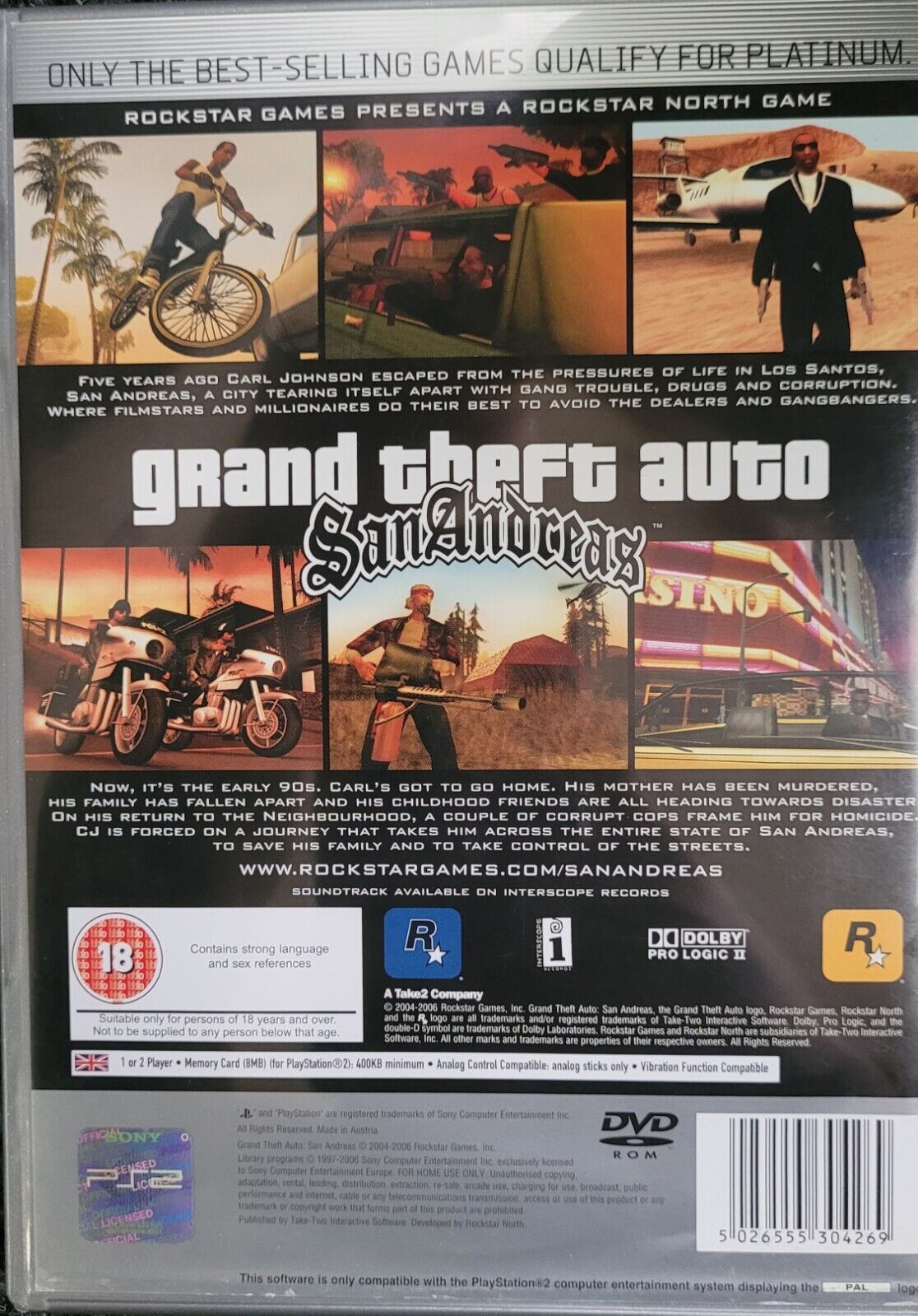 Grand Theft Auto / GTA: San Andreas (GB) — Platinum