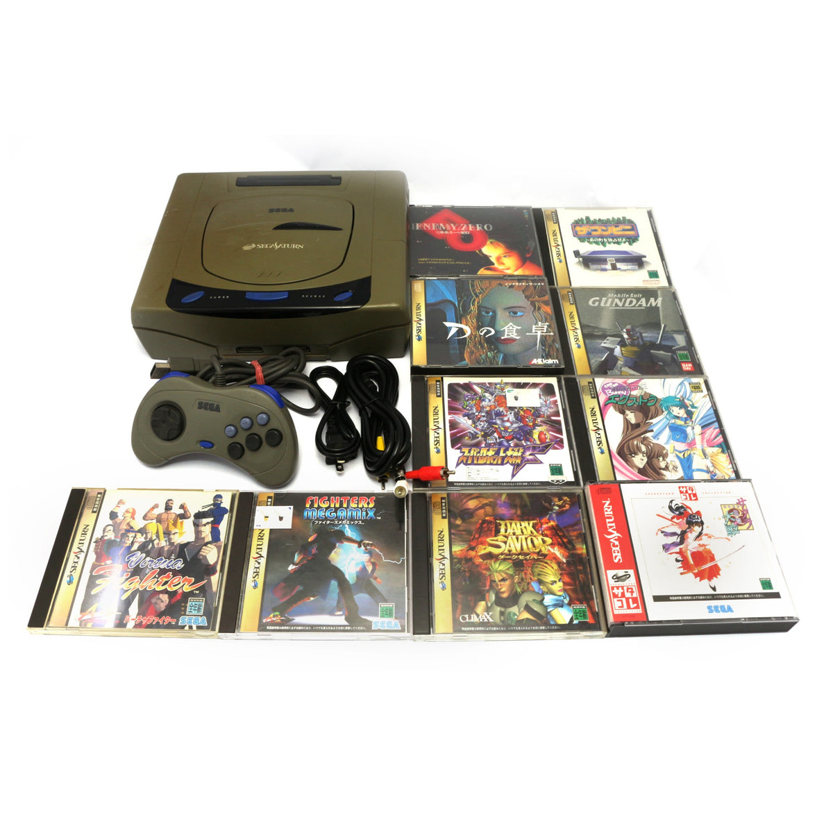 Set 22: Konsole 1G + Original Controller + Zubehör + 10 Spiele (JP)