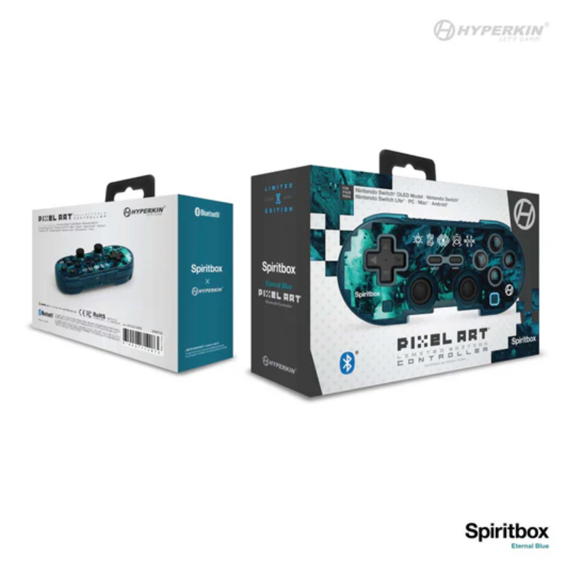 Offizieller Spiritbox Pixel Art Controller Eternal Blue (EU) — Limited Edition
