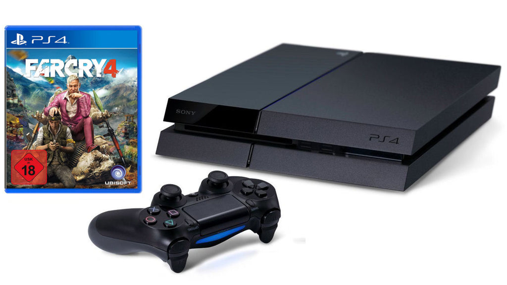 Konsole 500GB schwarz + Far Cry 4 + Original Controller